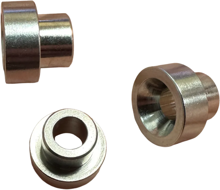 Three stainless steel spacers, one engraved NONO